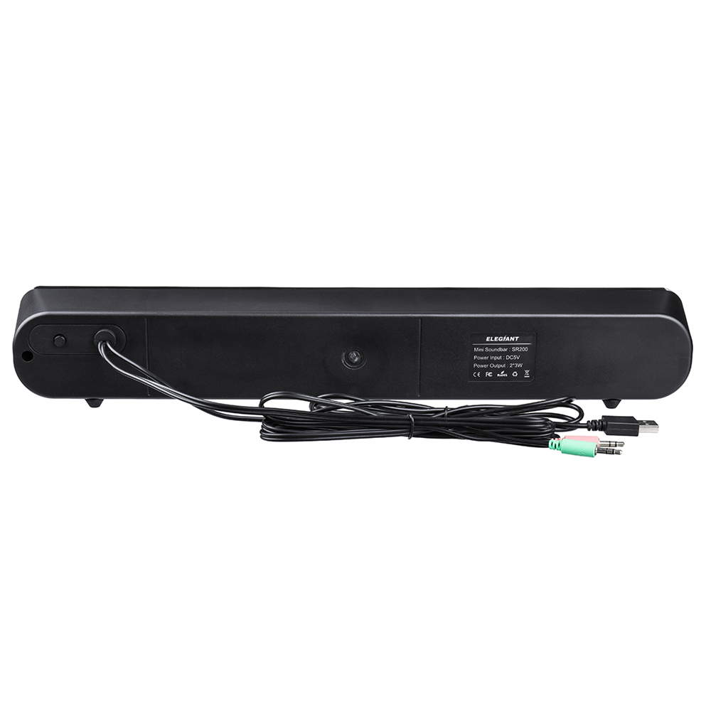 ELEGIANT Computer Speakers Wired Computer Sound Bar Stereo USB Powered Mini Soundbar Speakers for PC Tablets Laptop Desktop Projector Cellphone