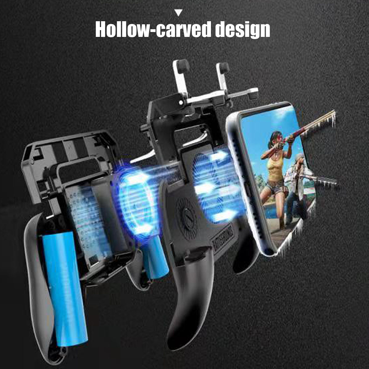 SR Scalable Gamepad Game Controller Joystick Cooling Fans Charger for PUBG for 4.7-6.5inch Mobile Phone 13