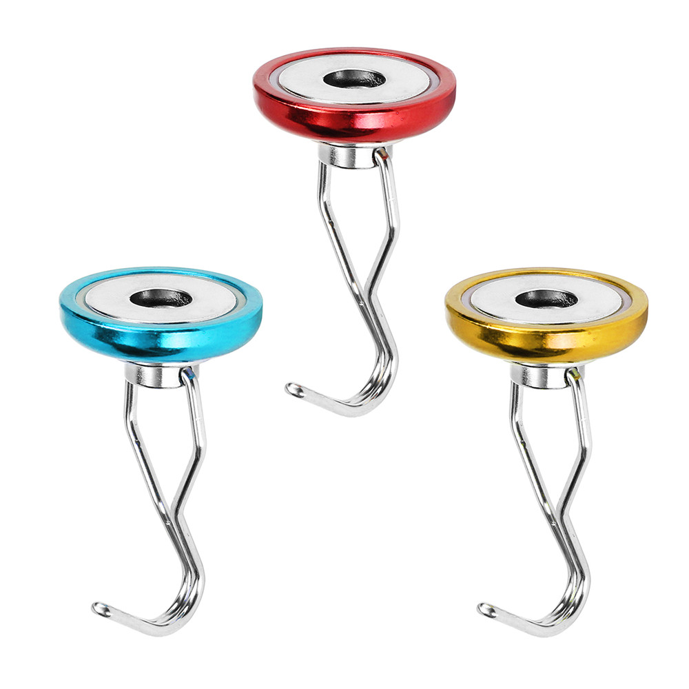 Effetool Red/Yellow/Blue 36mm 50KG Neodymium Magnet 360° Swing Rotating Hook Magnet