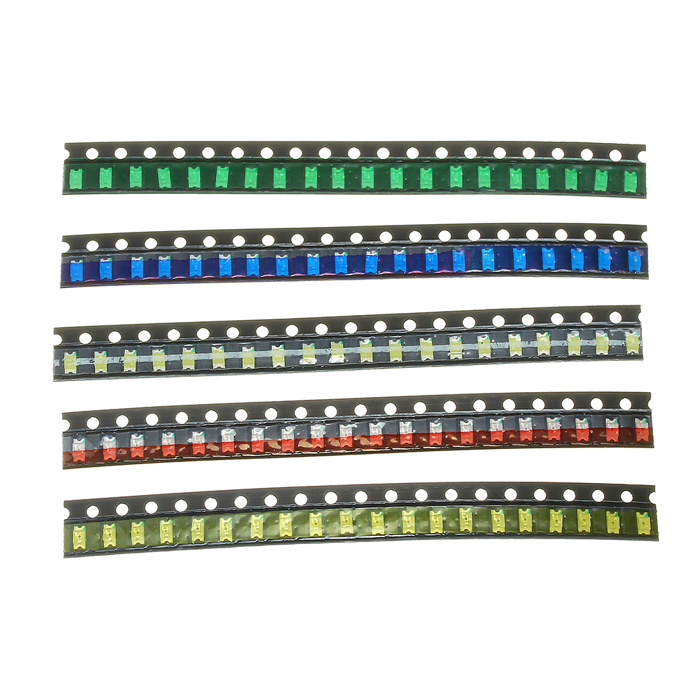 300Pcs 5 Colors 60 Each 1206 LED Diode Assortment SMD LED Diode Kit Green/RED/White/Blue/Yellow 38