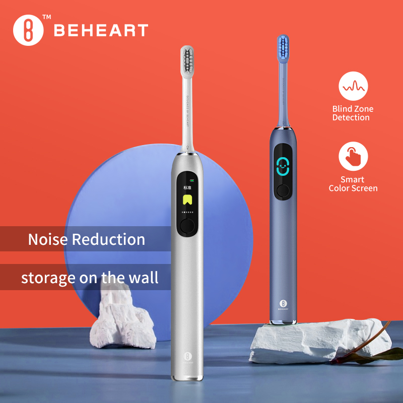 BEHEART W1 Sonic Electric Toothbrushes Touchscreen Whiten Intelligent Toothbrush for Adult Original Brush Tips Replacement Heads