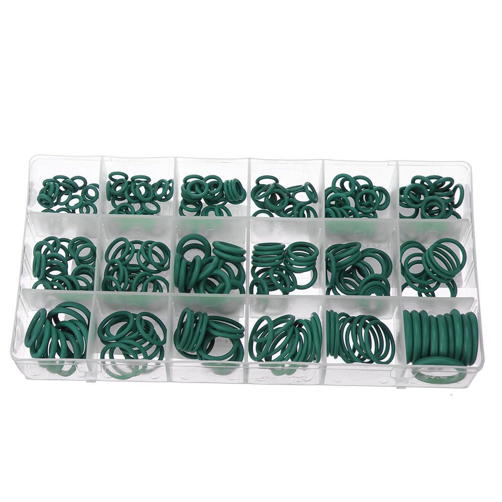 270pcs 18 Sizes O Ring Hydraulic Nitrile Seals Green Rubber O Ring Assortment Kit 13