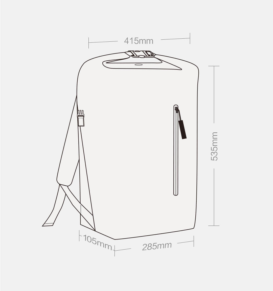 Outdoor Backpack Lightweight Sports Folding Bag Portable Camping Hiking School Bag from XIAOMI YOUPIN