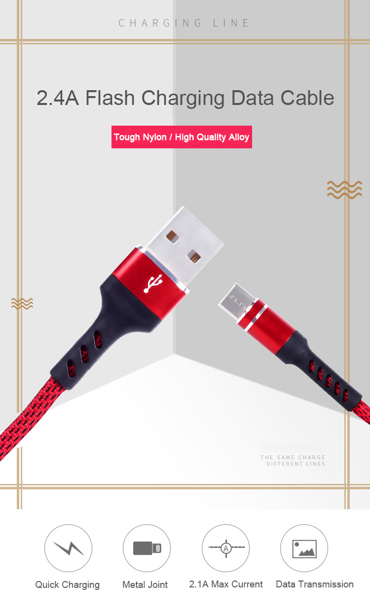 Bakeey 2.4A Type-C Micro USB Fast Charging Data Cable for Xiaomi Mi8 Mi9 HUAWEI P20 S9 S10