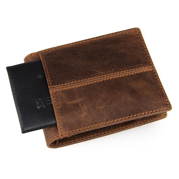 Men Bag, Business Genuine Leather, Retro Card Holder, Money Bag Wallet