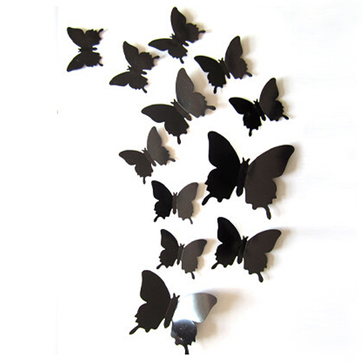

12pcs сделай сам стильные 3-и стенные переводные картинки этикетки искусства бабочки домашние художественные оформления свадебной вечеринк