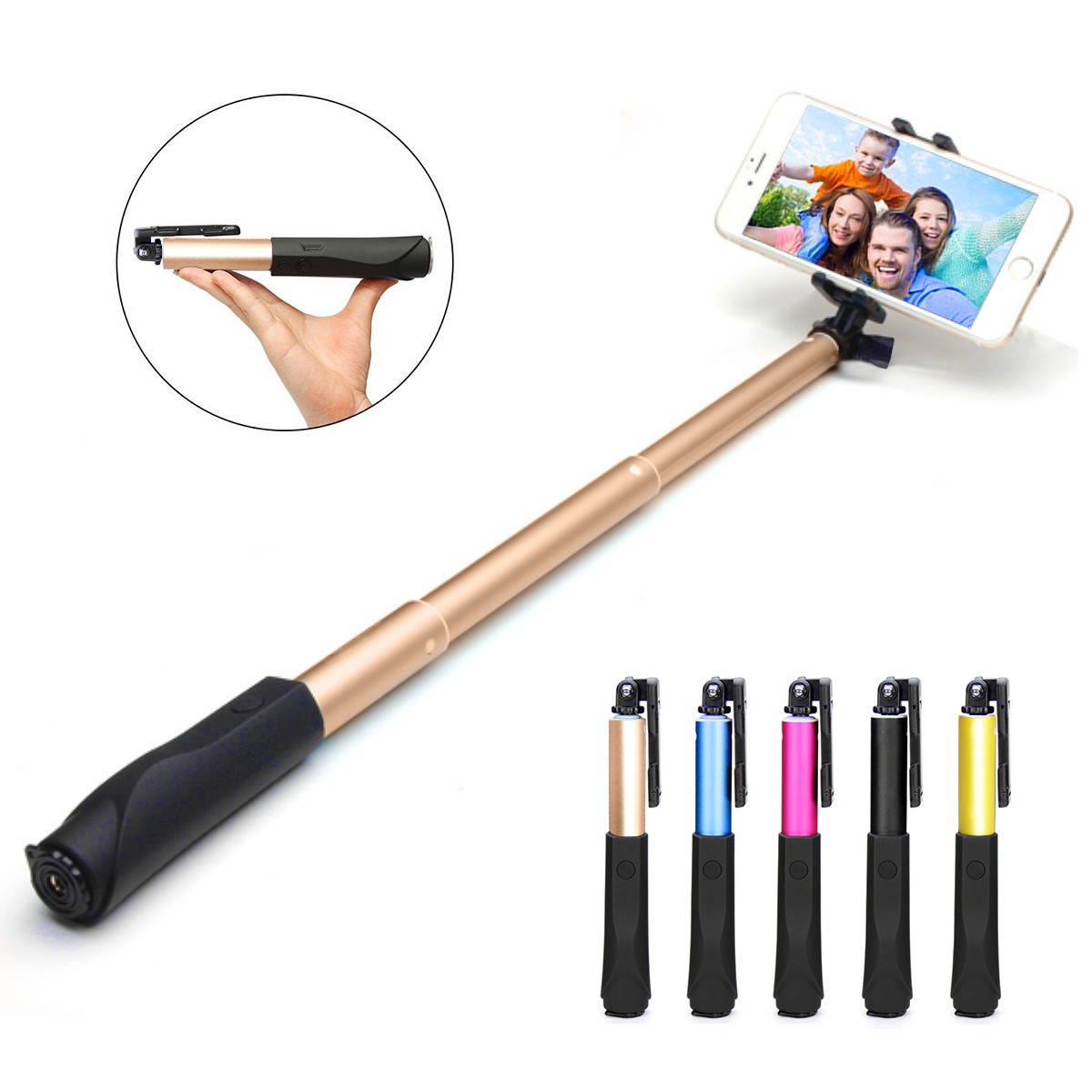Universal Extendable Handheld Remote Selfie Stick for iOS for Samsung Android