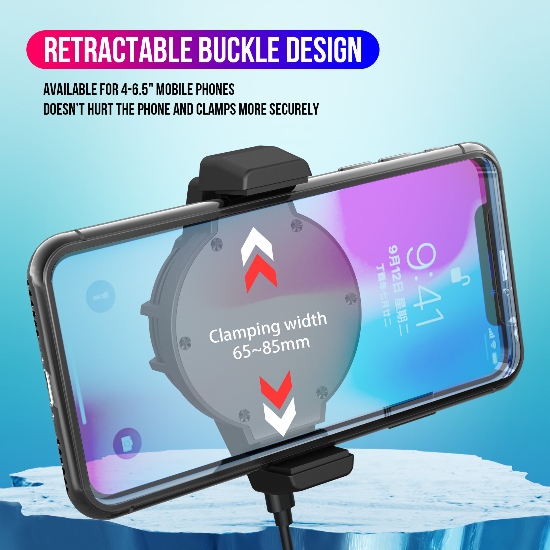 Bakeey P10 Mobile Phone Semiconductor Radiator Two-way Retractable Refrigeration Back Clip For iPhone 13 Pro Max 13 Mini For OnePlus 9Pro For Xiaomi MI10