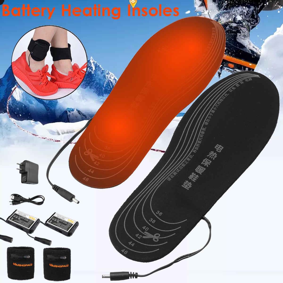 New Electric Heated Shoe Insole Rechargeable Battery Powered Foot ...