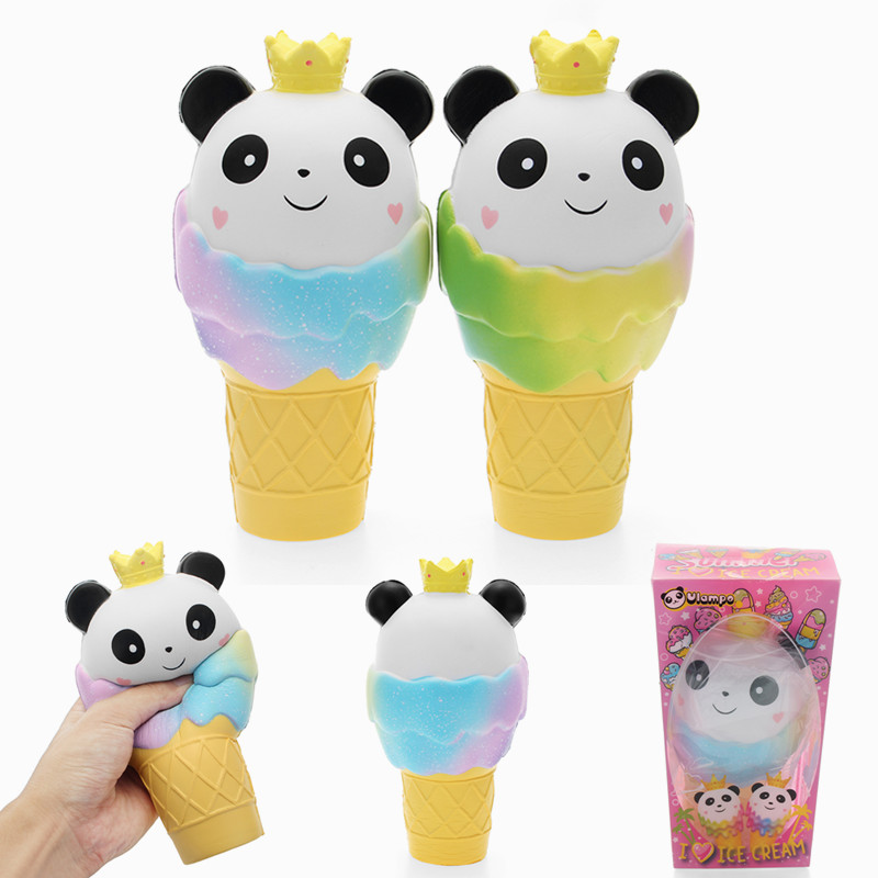 

Vlampo Squishy Panda Ice Cream Jumbo 19см Лицензионно медленно растущая оригинальная упаковка Коллекция подарков Декор Игрушка