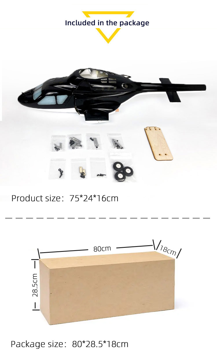 Flywing FW450L Airwolf Fuselage Kit for FLY WING FW450 V2 V2.5 V3 6CH Scale RC Helicopter