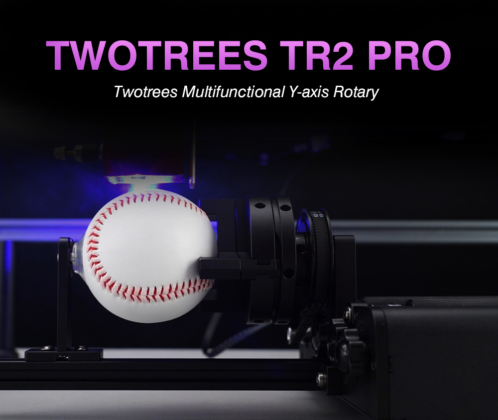 TWOTREES® TR2 Pro Roller Rotary 4 In 1 Chuck Rotary Fourth Axis Rotating Module for Laser Engravers laser rotation, laser rotary roller, jaw chuck rotation, engraving cylindrical objects, wine glass, tumbler, ring, ball
