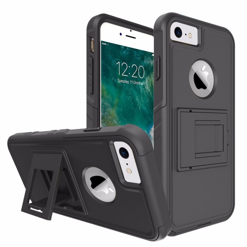 

2 In 1 Non-slip Built-in Kickstand Shockproof Case For iPhone 7/8