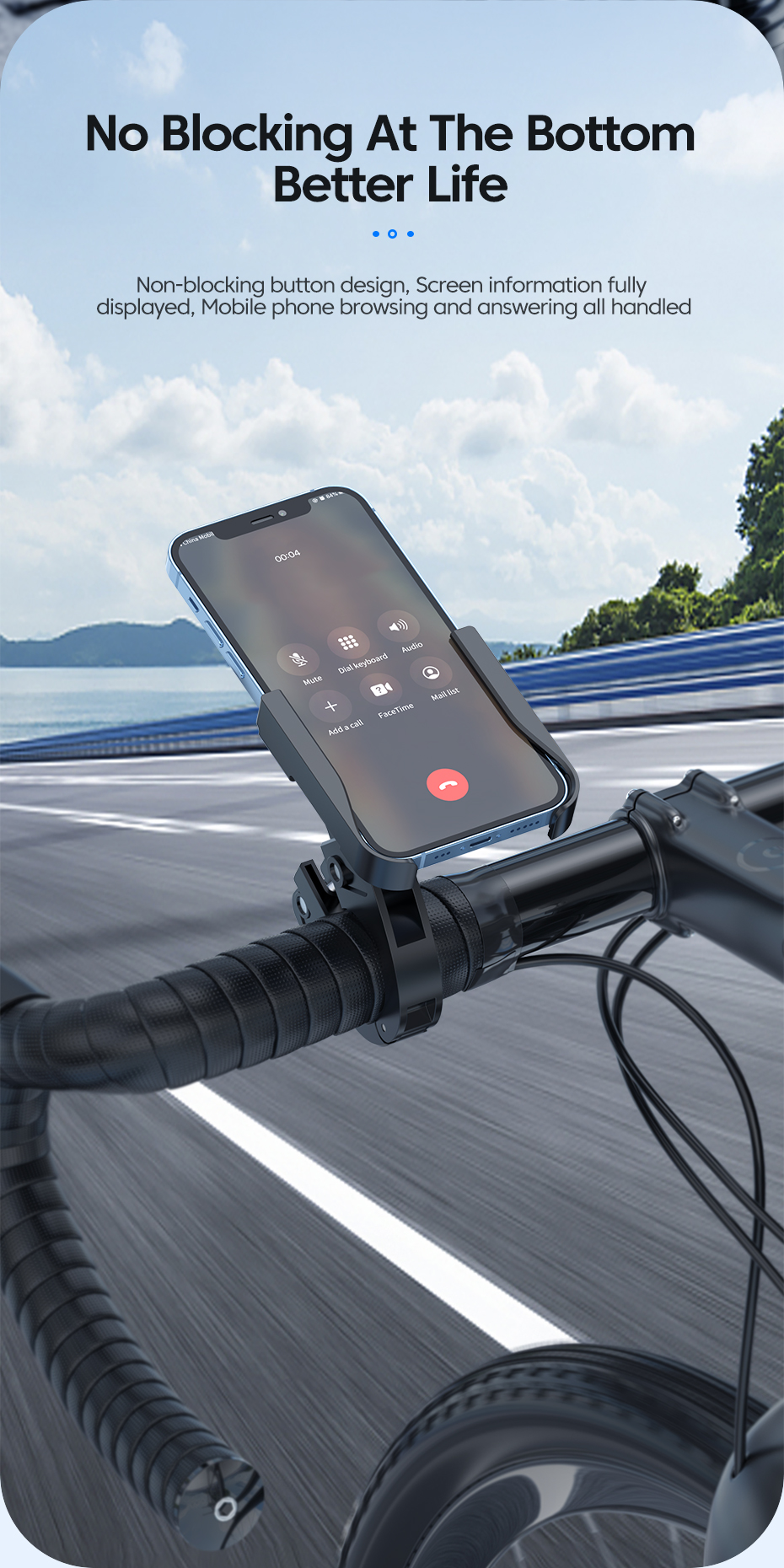 Essager Bicycle Phone Holder Holder Bike Handlebar Clip Stand GPS Motorcycle Mount Bracket for iPhone 14 Pro Max for Xiaomi for Samsung