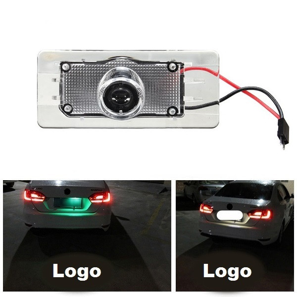 LED Laser Car License Number Plate Light Shadow Logo Projector Light for Audi 5W