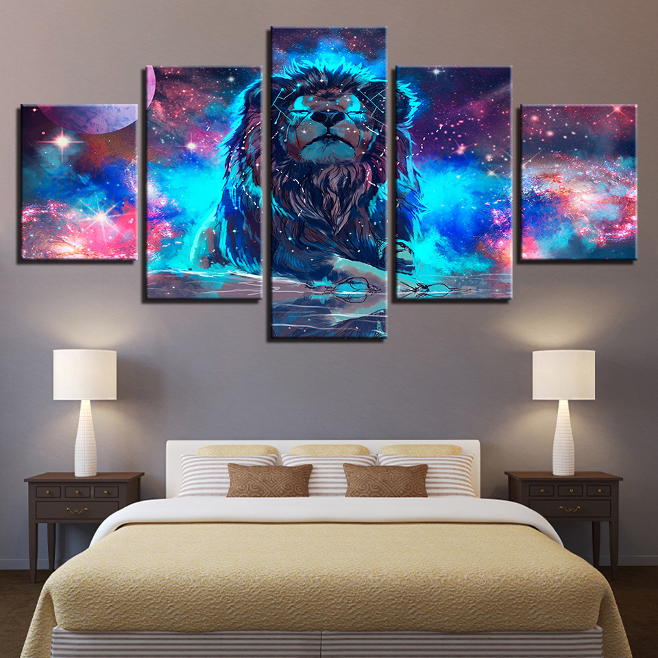

5 Панели Созвездие Звездное Sky Стена Art Печать Картины Холст Wall Art Painting Unframed For Home Decorations