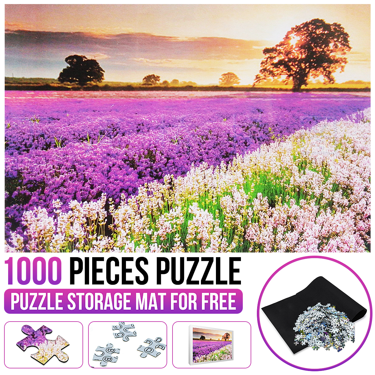 1000 Pieces Jigsaw Puzzle Toy DIY Assembly Paper Puzzle Beautiful Building Landscape Educational Toy
