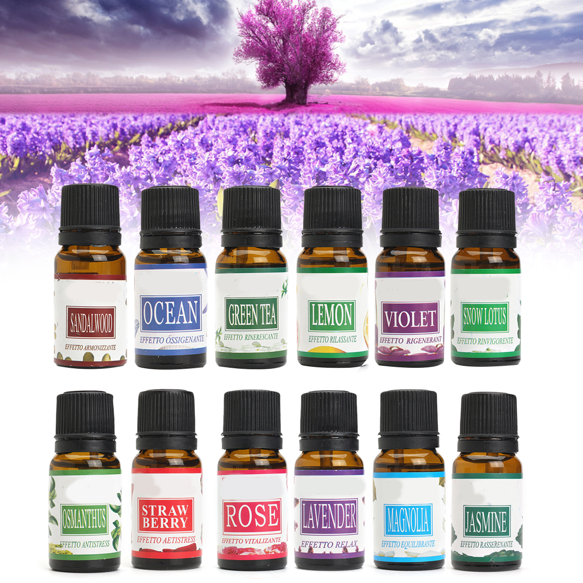 12pcs Aromatherapy Essential oil for Air Diffuser Aroma Therapy Humidifier