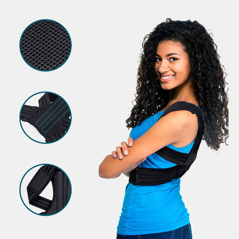Corretor de Postura Cinto Suporte para Costas Ajustável Lombar Cinto Fornece alívio da dor para pescoço e ombros para trás Aptidão Vestível