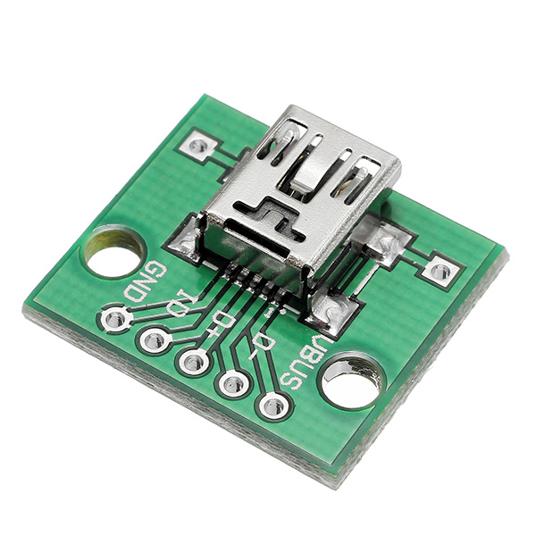 5pcs USB para DIP Cabeça fêmea Mini-5P Patch para placa de adaptador DIP 2.54mm
