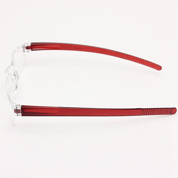 Light Weight Red Rimless Resin Magnifying Reading Glasses Fatigue Relieve Strength 1.0 1.5 2.0 2.5 3.0
