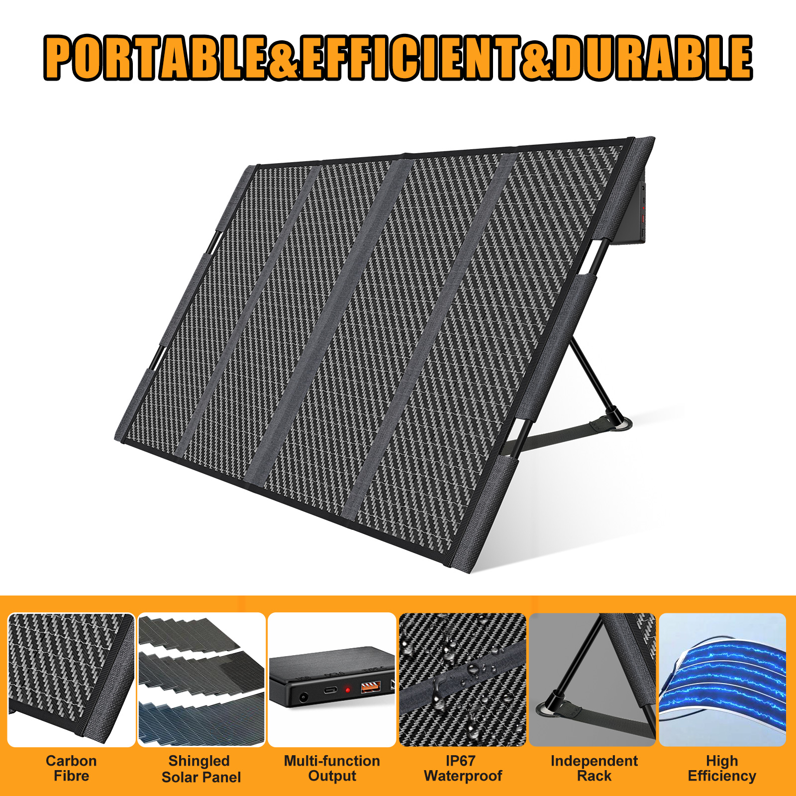 [EU/US Direct] 100W 18V Solar Panel Foldable IP67 Waterproof Outdoor Waterproof Solar Charger For Camping Travelling Car RV Charger