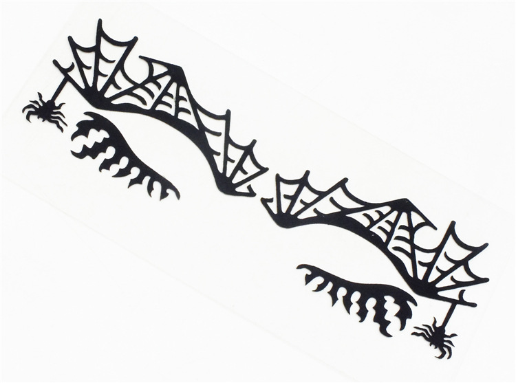 Talon Spider Web Halloween Eye Tattoo Sticker Squishy Lace Fretwork Papercut Masquerade