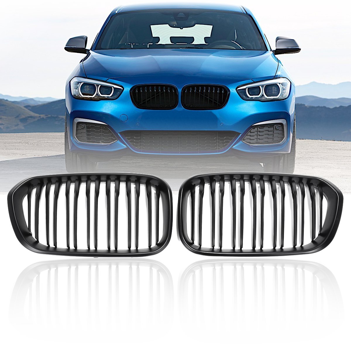 For BMW F20 F21 1-SERIES 116i 118d 118dX 12-15 Front Bumper Kidney Grill Grille