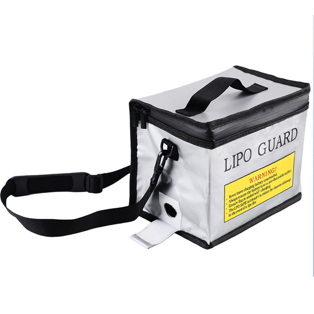 Lipo Battery Safety Bag 215x145x165mm Portable Explosion-proof Fireproof Storage Bag For RC Drone Batteries