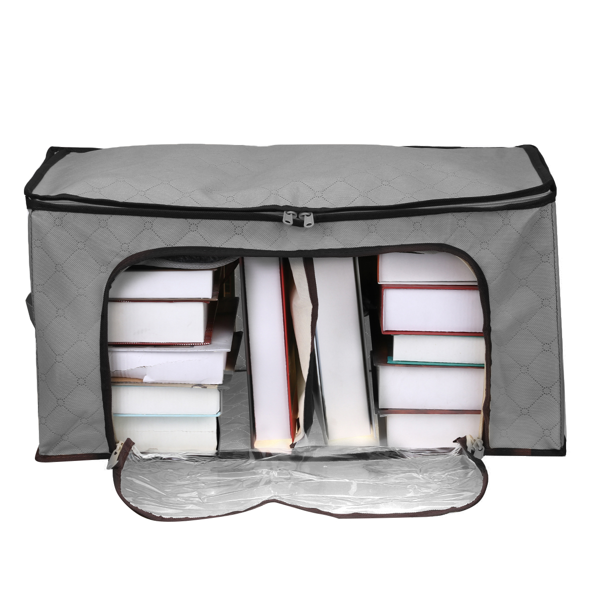 3PCS Clothes Storage Bag Window Compartment Non-woven Fabric Large Capacity Clothing Storage Bag