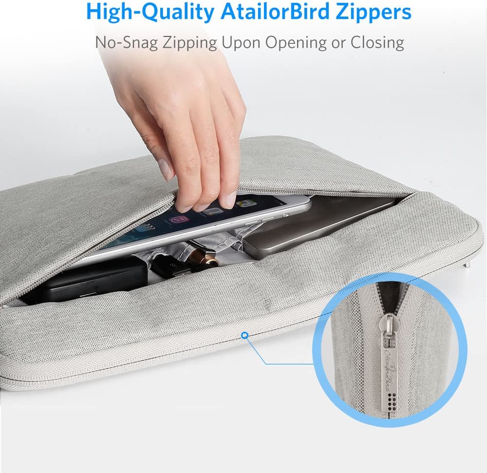 AtailorBird 14/15.6 inch Laptop Sleeve Bag with Handle Water-Resistant Laptop Case Portable Notebook Protective Bag Briefcase with Pocket for Macbook/DELL/HP