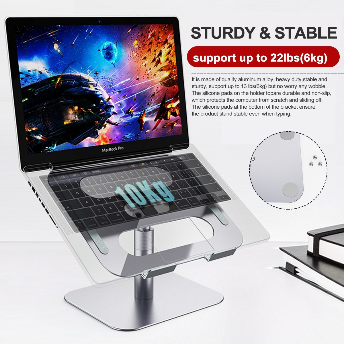 Laptop Stand Adjustment Bracket Heat Dissipation Portable Foldable Computer Stand Compatible With 11''~15.6'' Laptop
