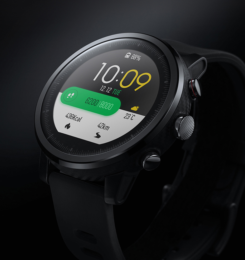 Original AMAZFIT Stratos Sports Smart Watch 2 GPS 1.34inch 2.5D Screen 5ATM Wristband International Version