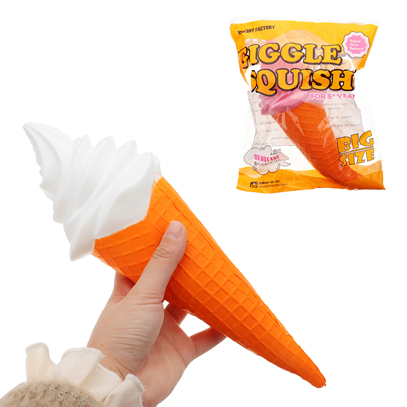 

GiggleBread Ice Cream Squishy Cone Jumbo 29.5 * 9.5cm Медленный рост с подарком коллекции упаковки Soft Игрушка