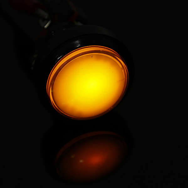 5Pcs Yellow 45mm Arcade Video Game Big Round Push Button LED Lighted Illuminated Lamp 12