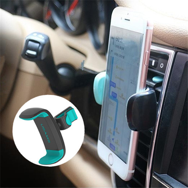 

USAMS Phone Stand Car Air Vent Phone Holder 360 Degree Ratotion Car Mount for under 6 inches Phone