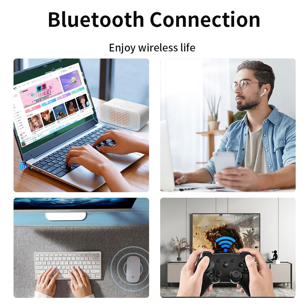 USB bluetotoh 5.3 Adapter Dongle Mini Wireless Audio Transmitter Receiver Driver-free for PC Laptop Speaker