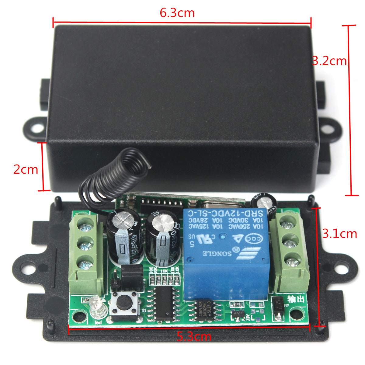 Geekcreit® 433MHz DC 12V 10A Relay 1CH Channel Wireless RF Remote Control Switch Transmitter With Receiver