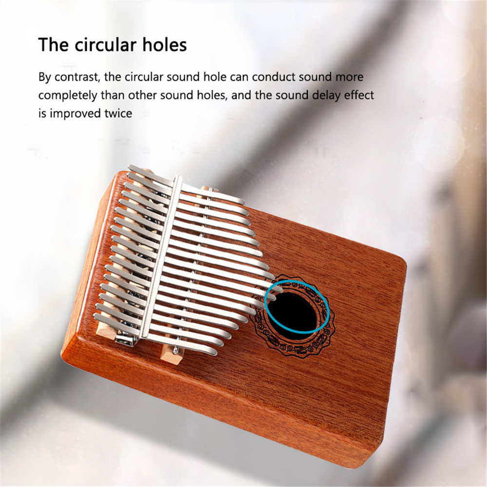 17 Keys Kalimba High-Quality Thumb Piano Wood Mahogany Body Musical Instrument With Learning Book Tune Hammer For Beginner
