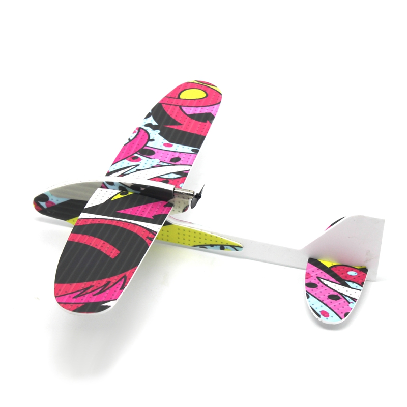 DIY 350mm Wingspan Indoor Airplane Electronic Hand Launched Stunt Plane Indoor Outdoor Park Flying Child Toys RC Aircraft RTF - Photo: 2