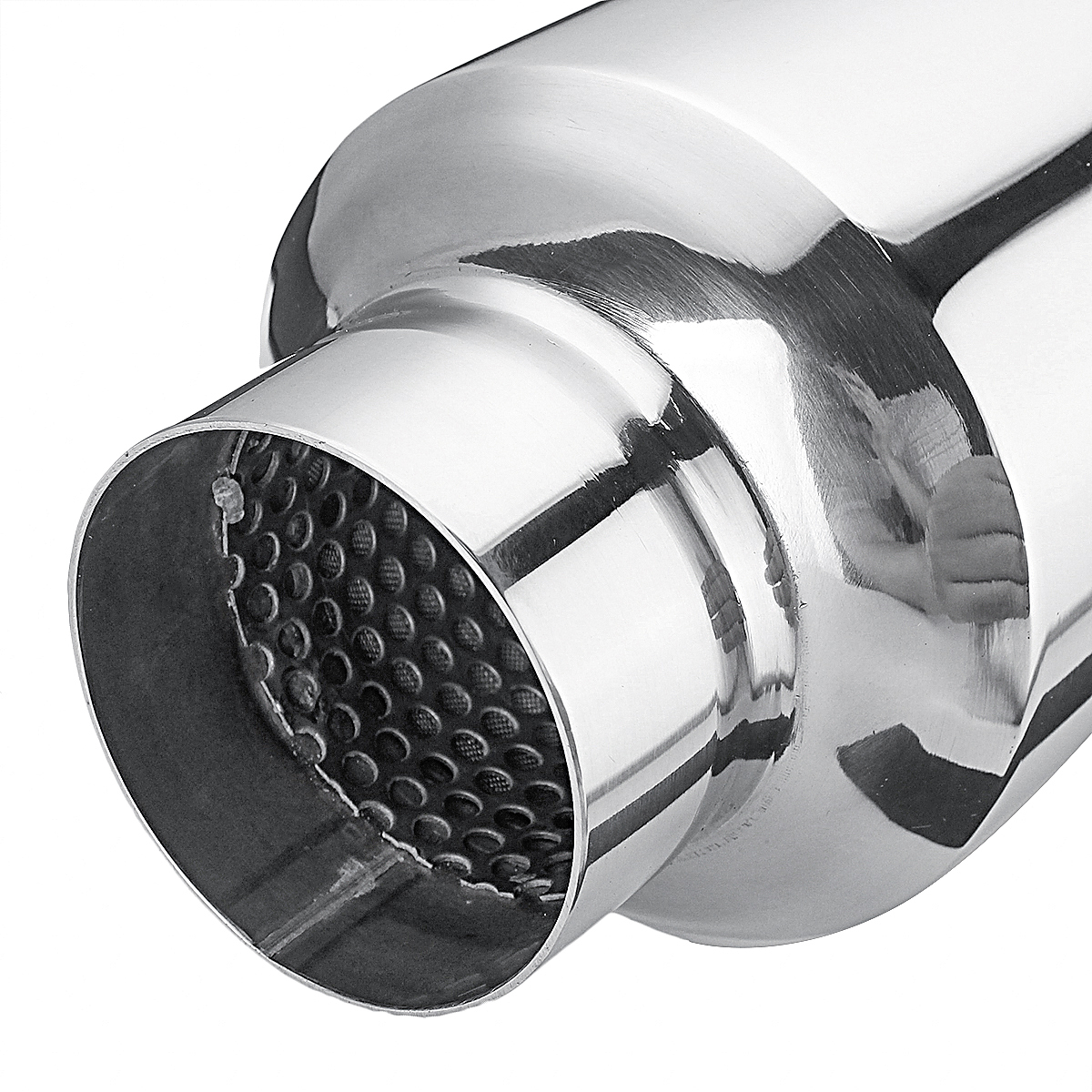 universal turbine exhaust muffler resonator 304 stainless steel 2.5