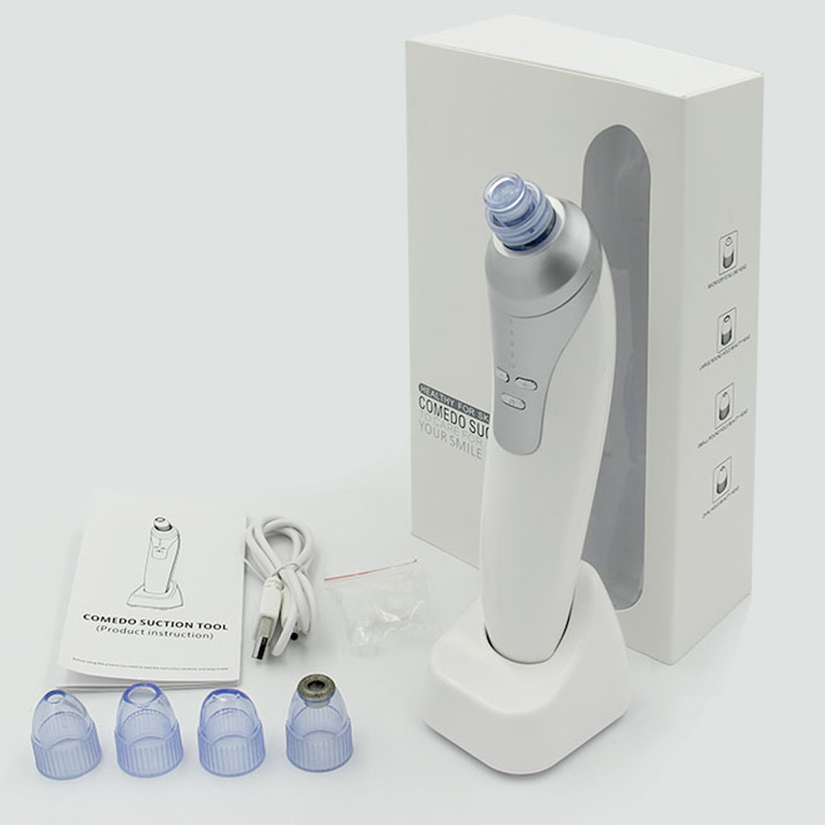 Rechargeable Blackhead Suction Tool Acne Remover Microdermabras Machine Pore Cleansing Tighten