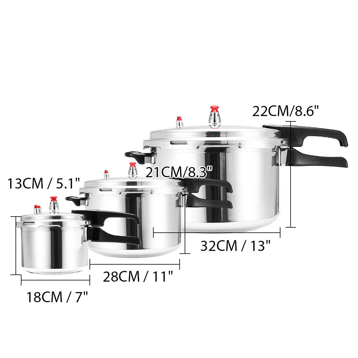 3L / 11L / 17L Pressure Cooker Commercial Grade Pressure Cooker Kitchen Pot Utensil 49