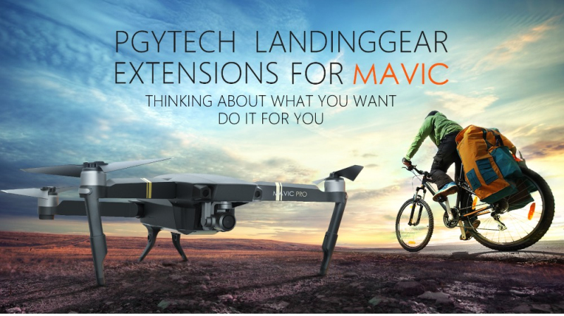 PGYTECH Extended Damping Landing Skids LED Headlamp Set For DJI Mavic Pro