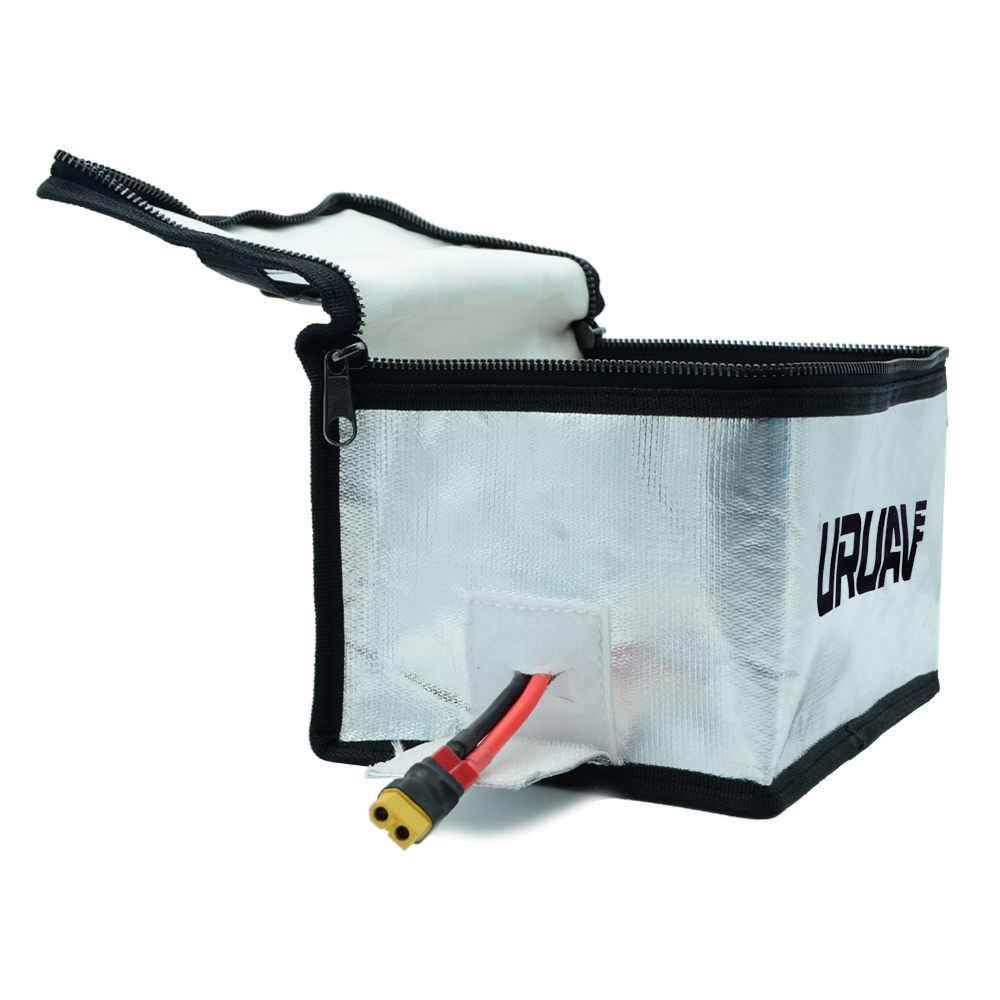 URUAV UR11 Fireproof Explosionproof LiPo Battery Portable Safety Bag Built-in Charging 14X16X21mm - Photo: 6