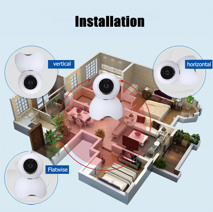 WiFi Network Security CCTV IP Camera HD 720P Night Vision Pan&Tilt Webcam Home Security Camera 14