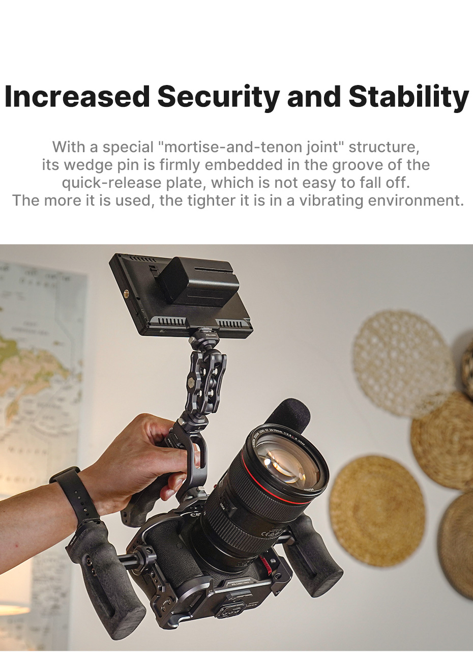 Ulanzi FALCAM F22 2531 Quick Release System Arca Swiss Quick Release Plate Clamp Base Mount for Nikon for Canon for Sony DSLR Camera Tripod Cage