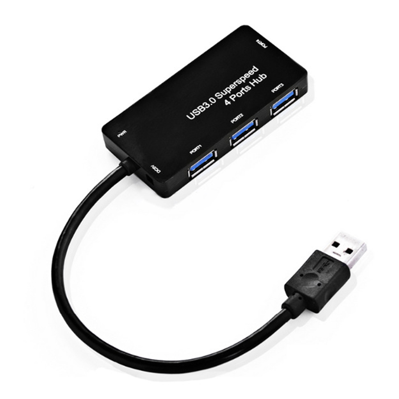 5Gbps Hi-Speed USB 3.0 4-Port Splitter Hub Adapter With DC 5V Port 8