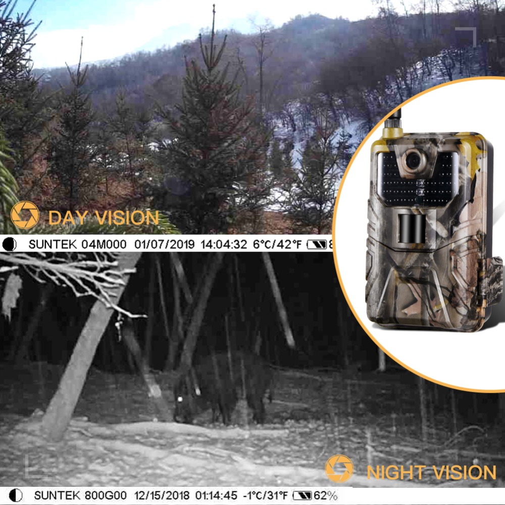 Suntek HC-900LTE 4G MMS SMS Email 16MP HD 1080P 0.3s Trigger 120° Range IR Night Vision Wildlife Trail Hunting Camera Trap Camera