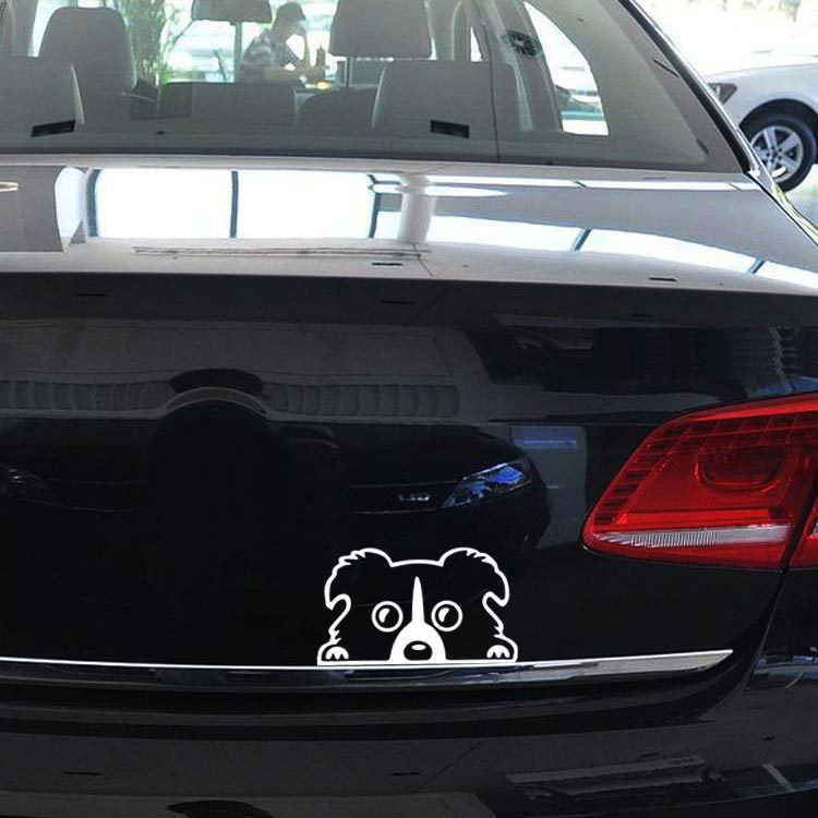 14x8cm Car Lovely Pet Dog Sticker Funny Decal Auto Bumper Window Body Decal